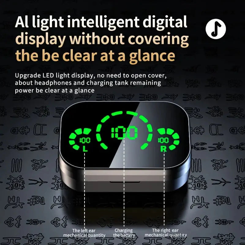 Mini Wireless Earbuds with Digital Display - True Wireless Stereo Earphones In-Ear Headphones - Tophatter Daily Deals